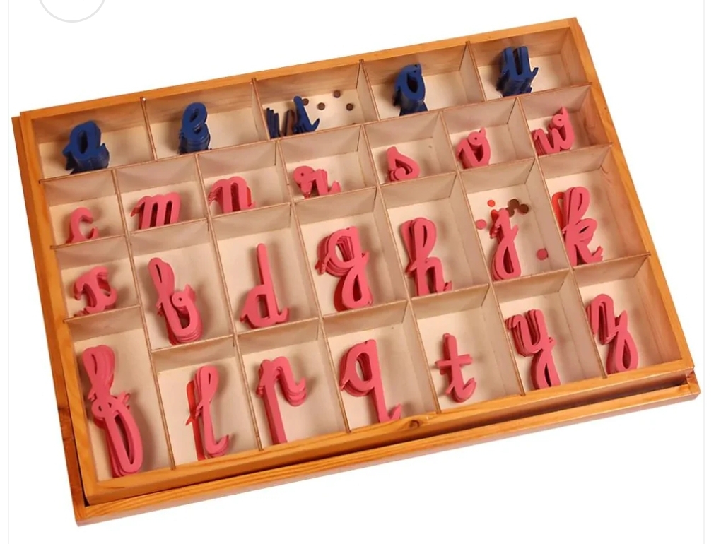 Montessori Movable Alphabet Cursive